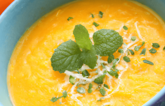 kuerbis ingwer kokos suppe