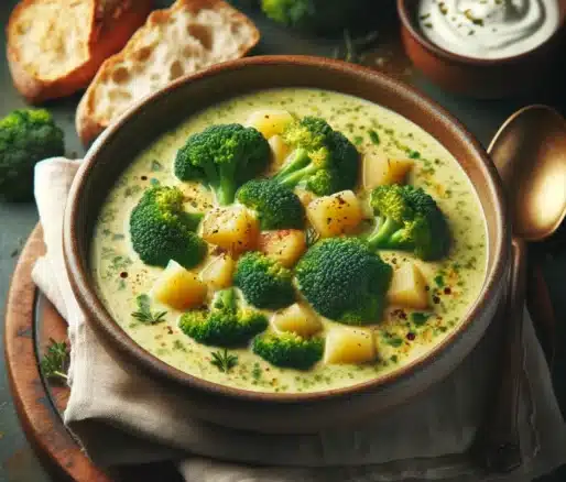 brokkoli creme suppe mit kartoffeln