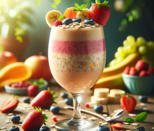 fruchtiger haferflocken smoothie