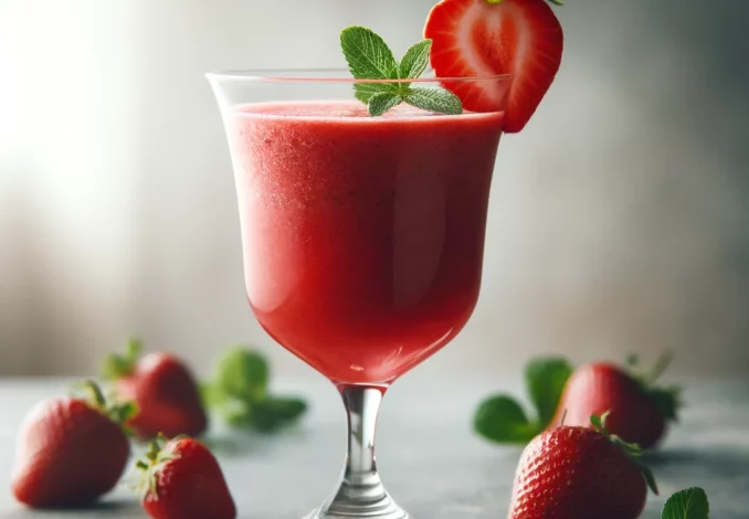 erdbeer smoothie mit wasser