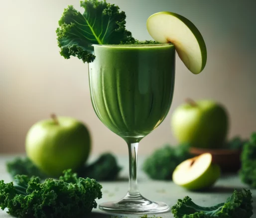 gruenkohl smoothie mit apfel